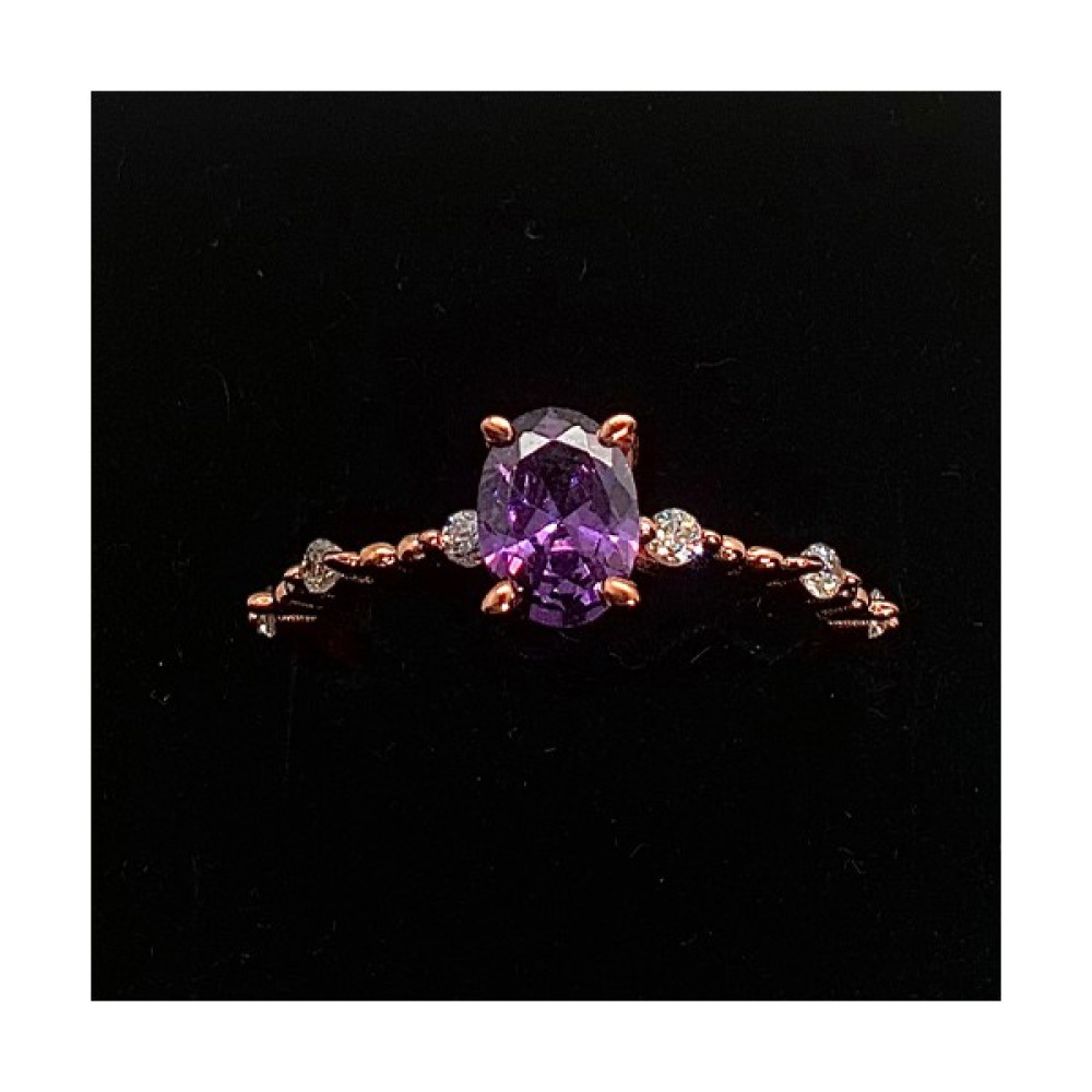 Natural Jewellery Kadın 925 Ayar Ametist Taşlı Gümüş Yüzük - 21 Gümüş Yüzük Fiyatı