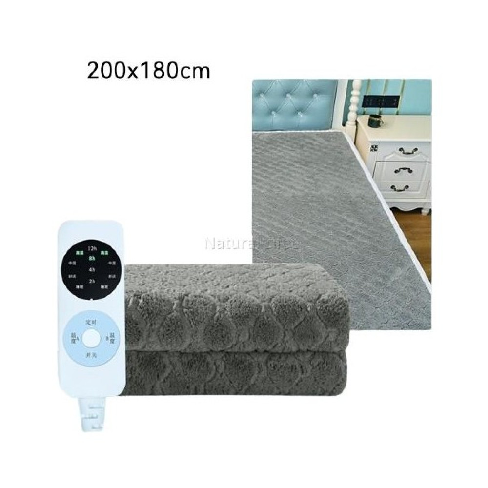 Natural Life Uzun Yün Akıllı Çift Kontrol Elektrikli Battaniye 2x1.8m (Yurt Dışından) - 180 x 200 cm - Gri Elektrikli Battaniyeler Fiyatı