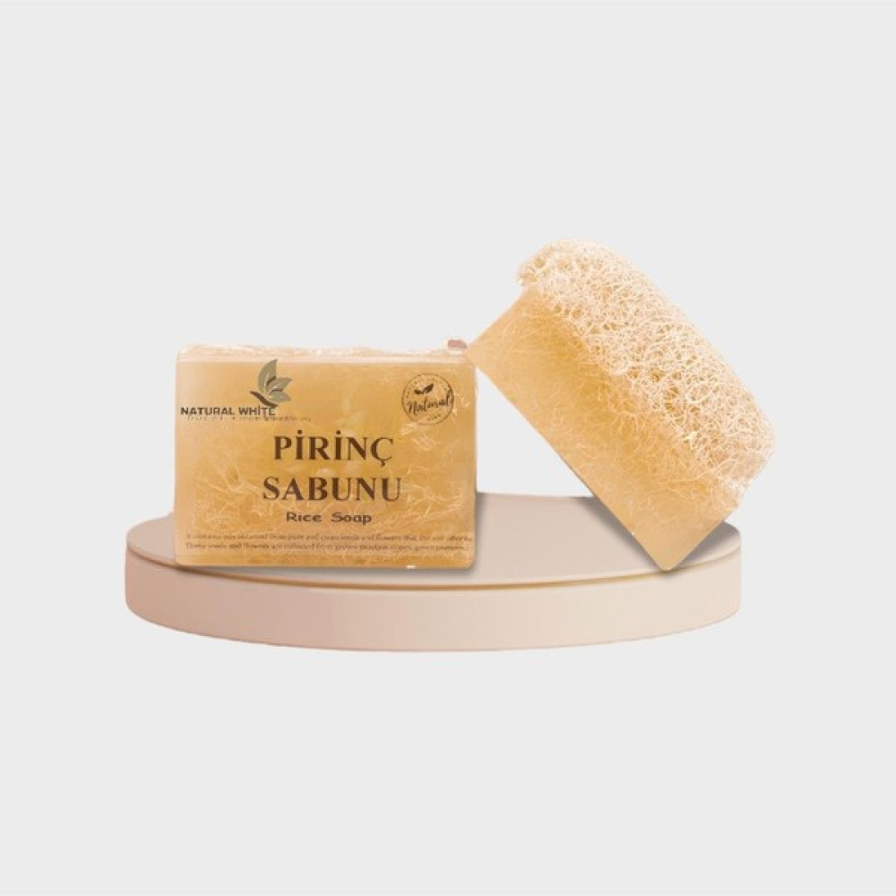Natural White Doğal Kabak Lifli Pirinç Sabunu / Kabak Lifli Pirinç Sabun (130 Gr) Sabunlar Fiyatı