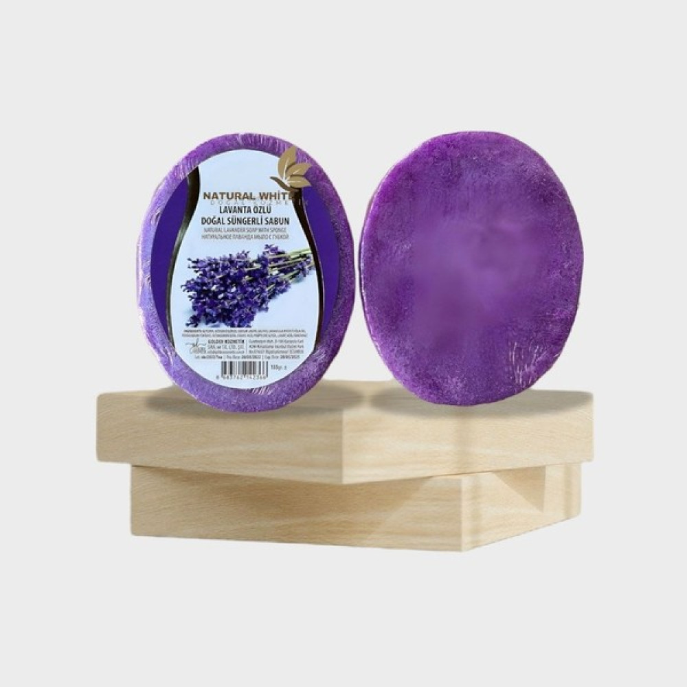 Natural White Lavanta Özlü Doğal Süngerli Sabun 135 gr Oto Boyaları Fiyatı
