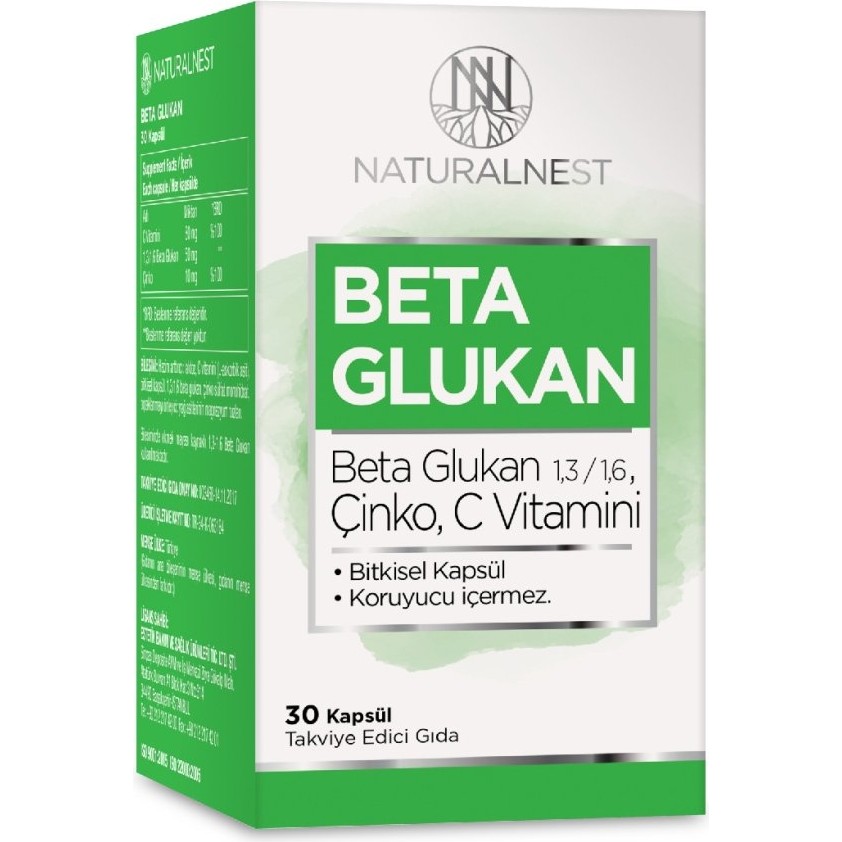 Naturalnest 1,3/1,6 Beta Glukan Çinko Vitamin C İçeren Takviye Edici Gıda 30 Kapsül Diğer Fiyatı
