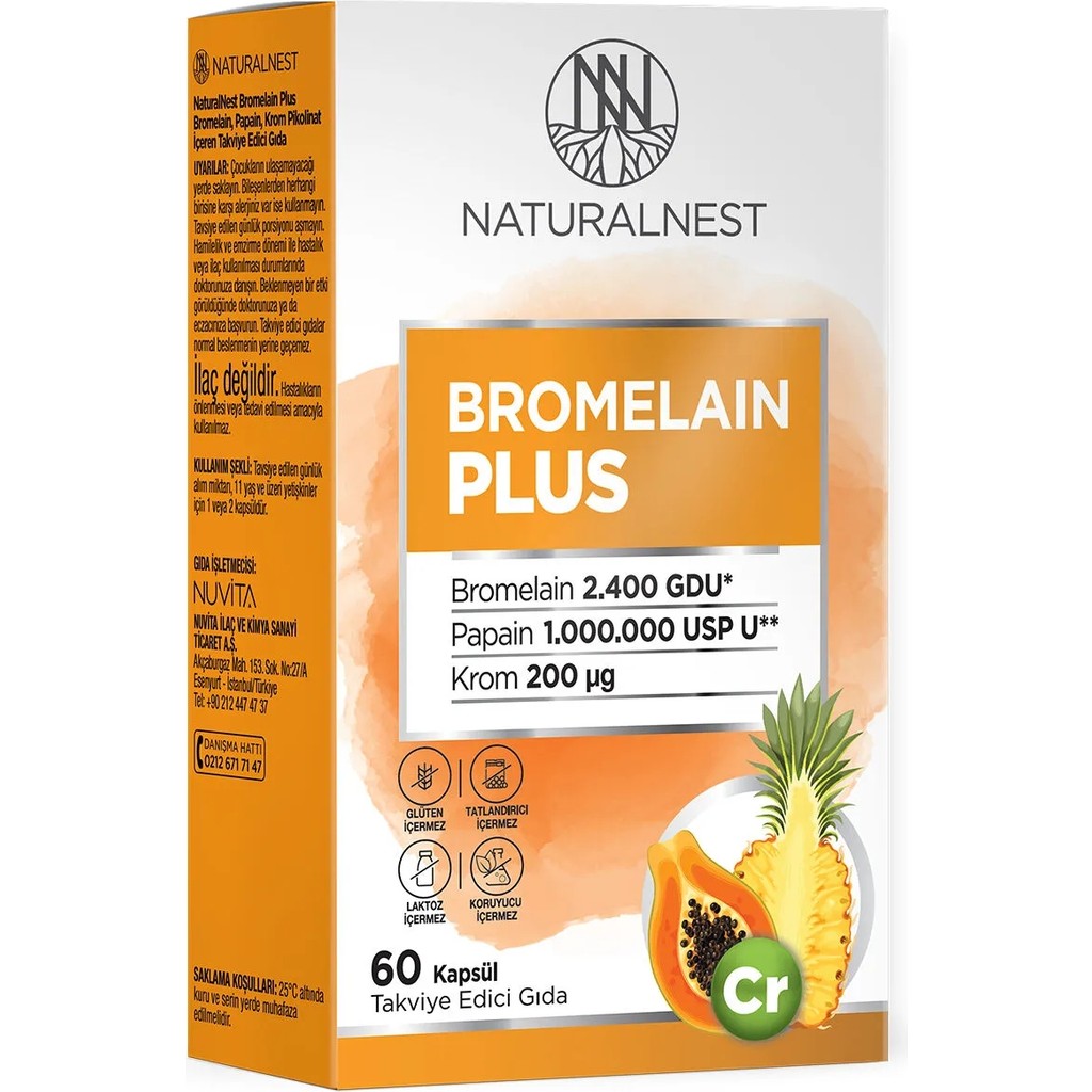 Naturalnest Bromelain Plus 60 Kapsül" Sağlık / Diyet Fiyatı