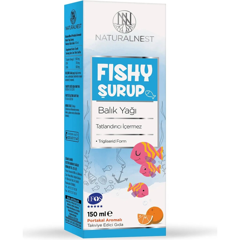 Naturalnest Fishy Portakal Aromalı Balık Yağı Şurup Sporcu Besini & Supplementler Fiyatı
