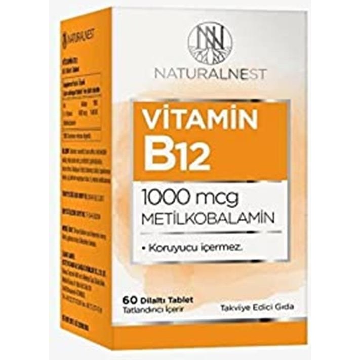 Naturalnest Natural Nest Vitamin B12 60 Dilaltı Tablet - -- Diğer Fiyatı