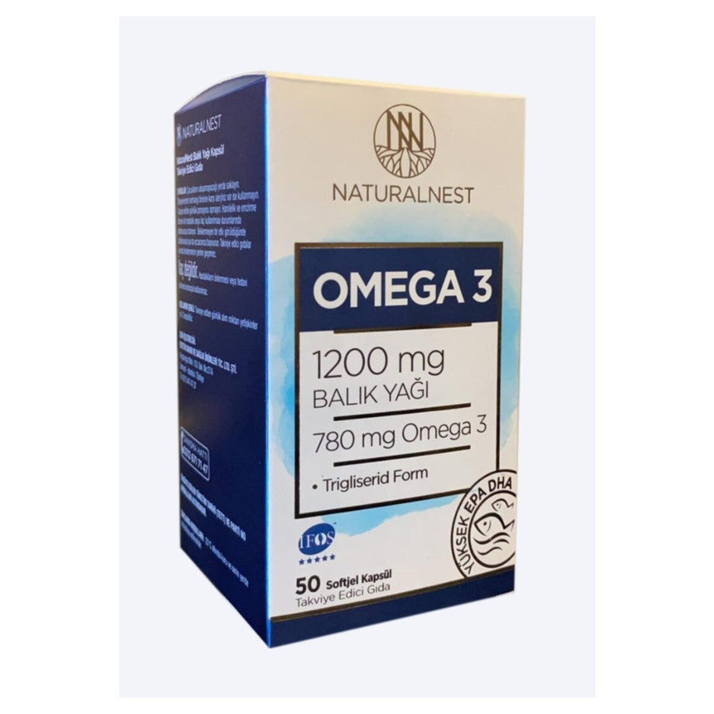 Naturalnest Omega 3 1200mg 50 Kapsül Balık Yağı / Omega 3 - 6 - 9 Fiyatı