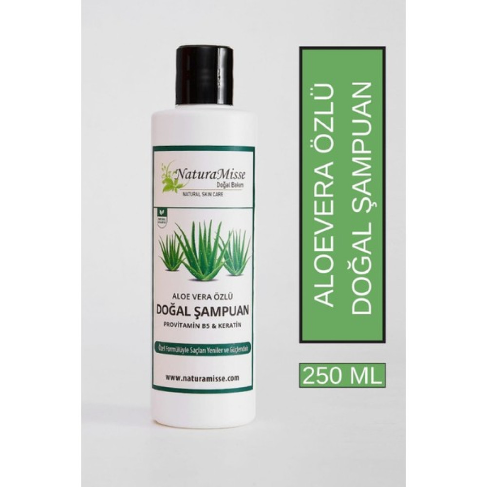 NaturaMisse Aloe Vera Özlü Keratinli Doğal Şampuan 250 Ml (B5 İlaveli) Dökülmeye Karşı Güçlü Saçlar- Besleyici Şampuan ve Saç Kremi Fiyatı