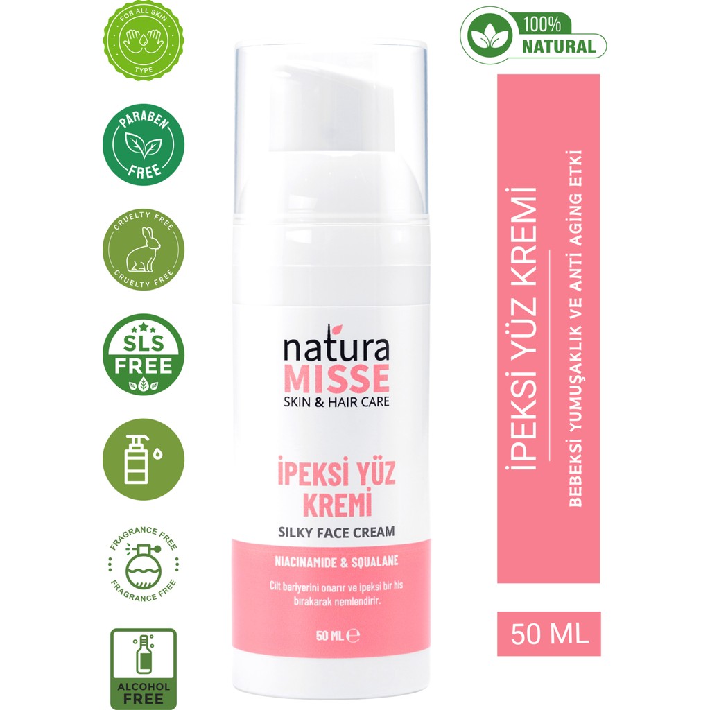 Naturamisse İpeksi Yüz Kremi 50 Ml Niacinamide Squalen Doğal Nemlendirici- Anti aging - Onarıcı Diğer Fiyatı