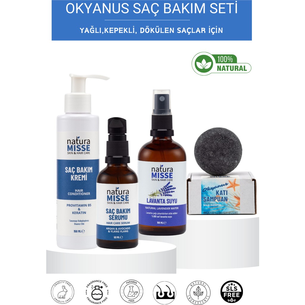 Naturamisse Saç Bakım Seti Okyanus Canlı Dolgun Parlak Saçlar Saç Bakım Serisi Saç Dökülmesine Karşı Ürünler Fiyatı