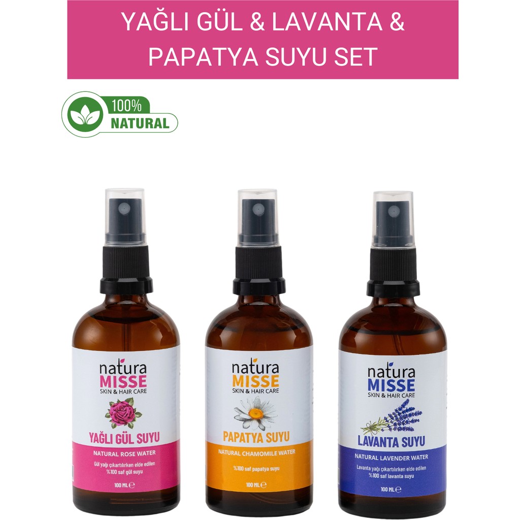Naturamisse Yağlı Gülsuyu 100 ml - Papatya Suyu 100 ml - Lavanta Suyu 100 ml (3X100 Ml) Diğer Fiyatı