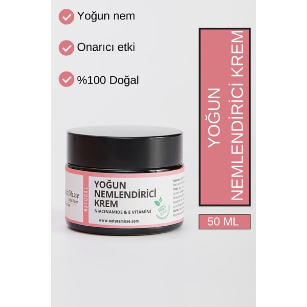NaturaMisse Yoğun Nemlendirici Krem 50 Ml Niacinamide - E Vitamini- Bakım- Besleyici- Nemlendiriciler Fiyatı