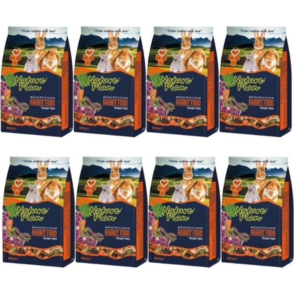 Nature Plan Premium Tavşan Yemi Doğal İçeriklerle Zenginleştirilmiş 800 Gr 8 Paket Diğer Fiyatı