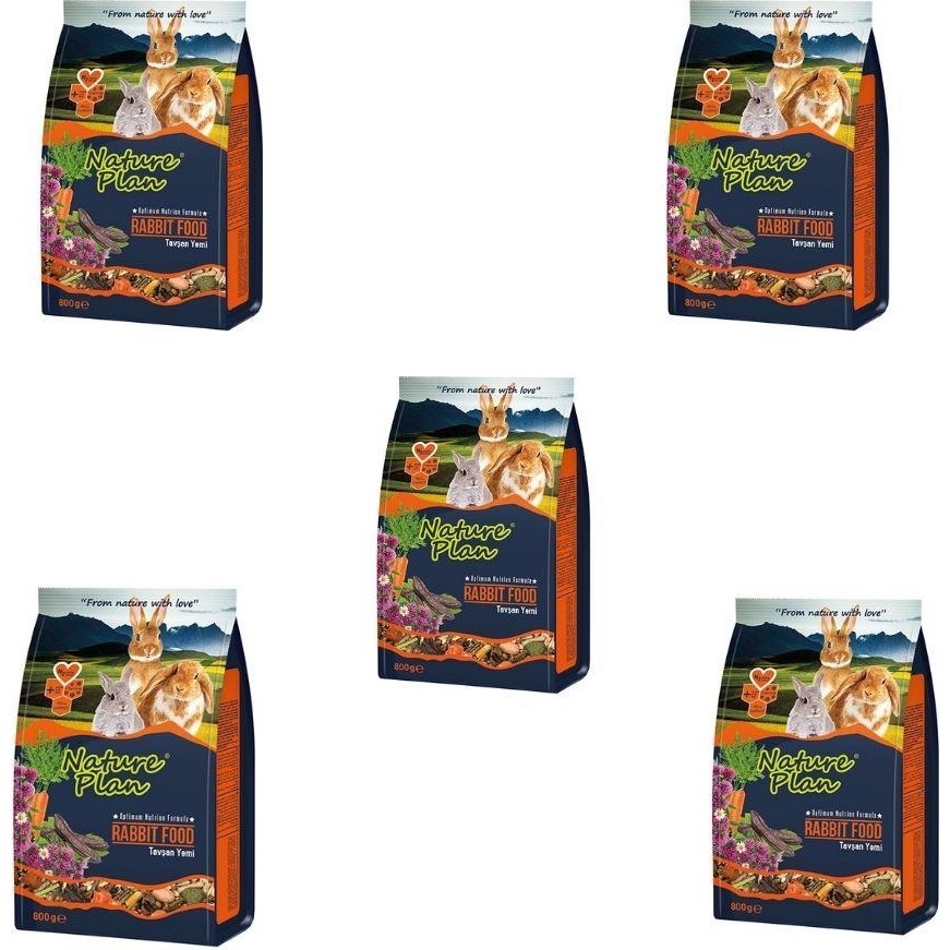 Nature Plan Tavşan Yemi 800 gr 5 Adet Diğer Fiyatı
