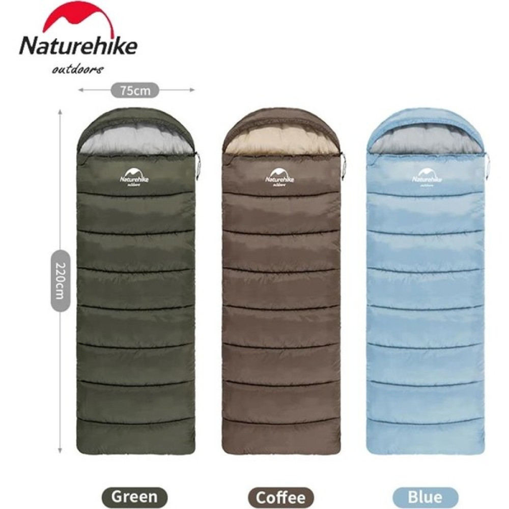 Naturehike U350S Zarf Tarzı Kapüşonlu Uyku Tulumu -17°c Mavi-Right Uyku Tulumu Fiyatı