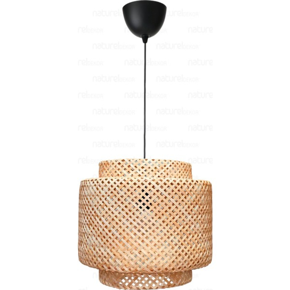 Naturel Home Sinnerlig Bambu Avize 40CM- Iskandinav, Modern, Bohem, Rattan Avize, Aydınlatma Avize Fiyatı