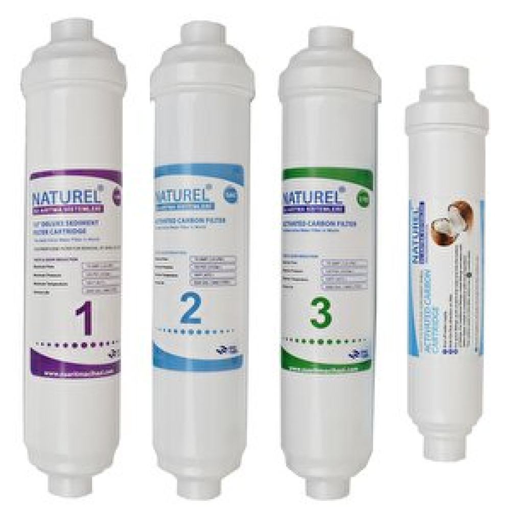 Naturel Su Arıtma Cihazları Inline Kapali Kasa Su Aritma Ci̇hazi Fi̇ltresi̇ 4lü Aşamali Fi̇ltre Seti̇ Premium Su Arıtma Cihazı Fiyatı