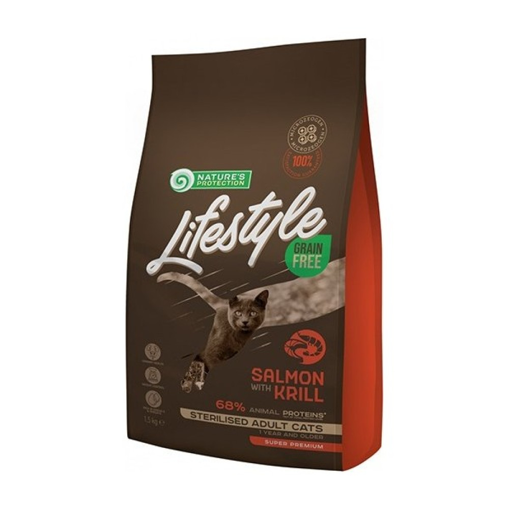 Natures Protection Lifestyle Tahılsız Karides ve Somonlu Kısırlaştırılmış Kedi Maması 1.5 kg Evcil Hayvan Ürünleri Fiyatı