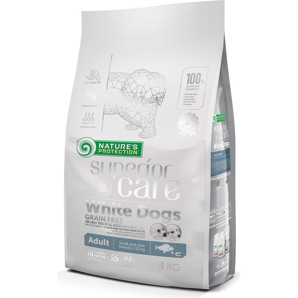 Natures Protection Nature's Protection Superior Care Beyaz Tüylü Köpekler Için Tahılsız Balıklı Küçük Irk Köpek Maması 4kg Evcil Hayvan Ürünleri Fiyatı