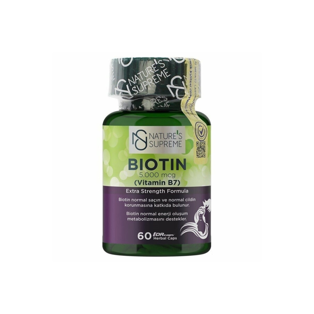 Natures Supreme Biotin 5000 Mcg 60 Kapsül Sağlık / Diyet Fiyatı