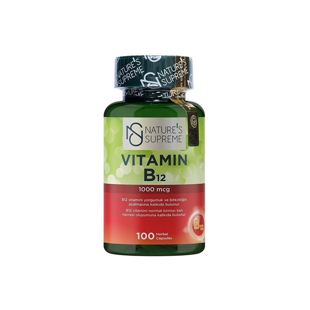 Natures Supreme Vitamin B12 1000 Mcg 100 Kapsül Sağlık / Diyet Fiyatı