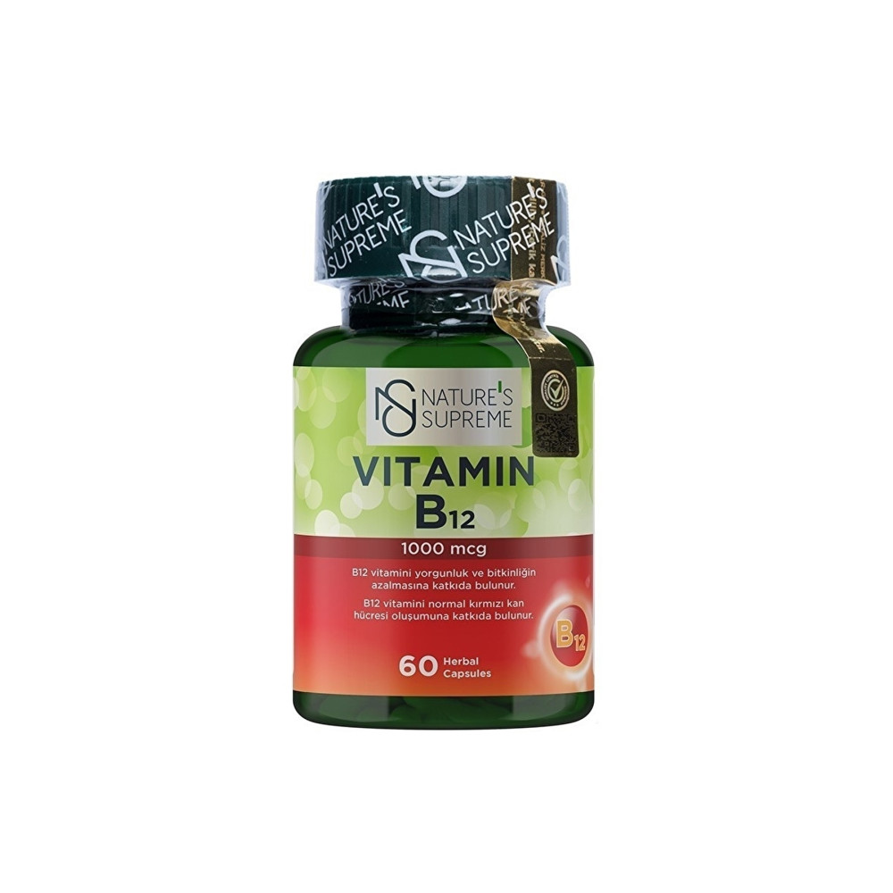 Natures Supreme Vitamin B12 1000 Mcg 60 Kapsül Sağlık / Diyet Fiyatı