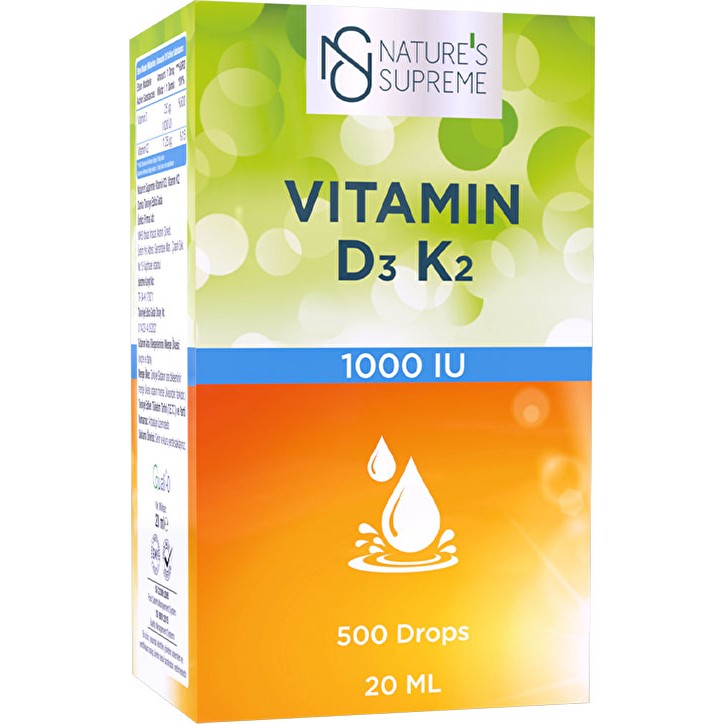 Nature's Supreme Vitamin D3 + K2 20 ml Damla Diğer Fiyatı