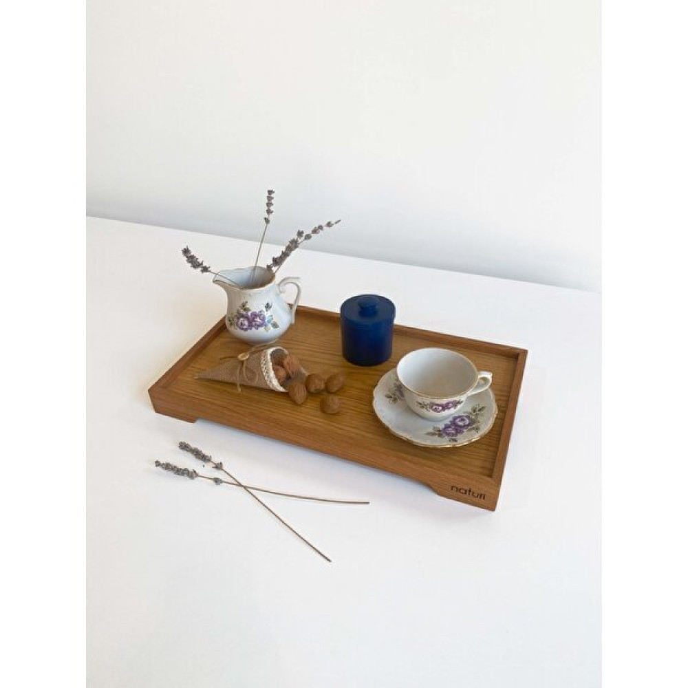 Naturi Arte Orta Boy 45X25 cm Tepsi, Servis ve Sunum Tepsi, Mutfak Çay-Kahve Tepsisi, Ahşap Düzenleyici - Naturel Ahşap Servis Tepsisi Fiyatı
