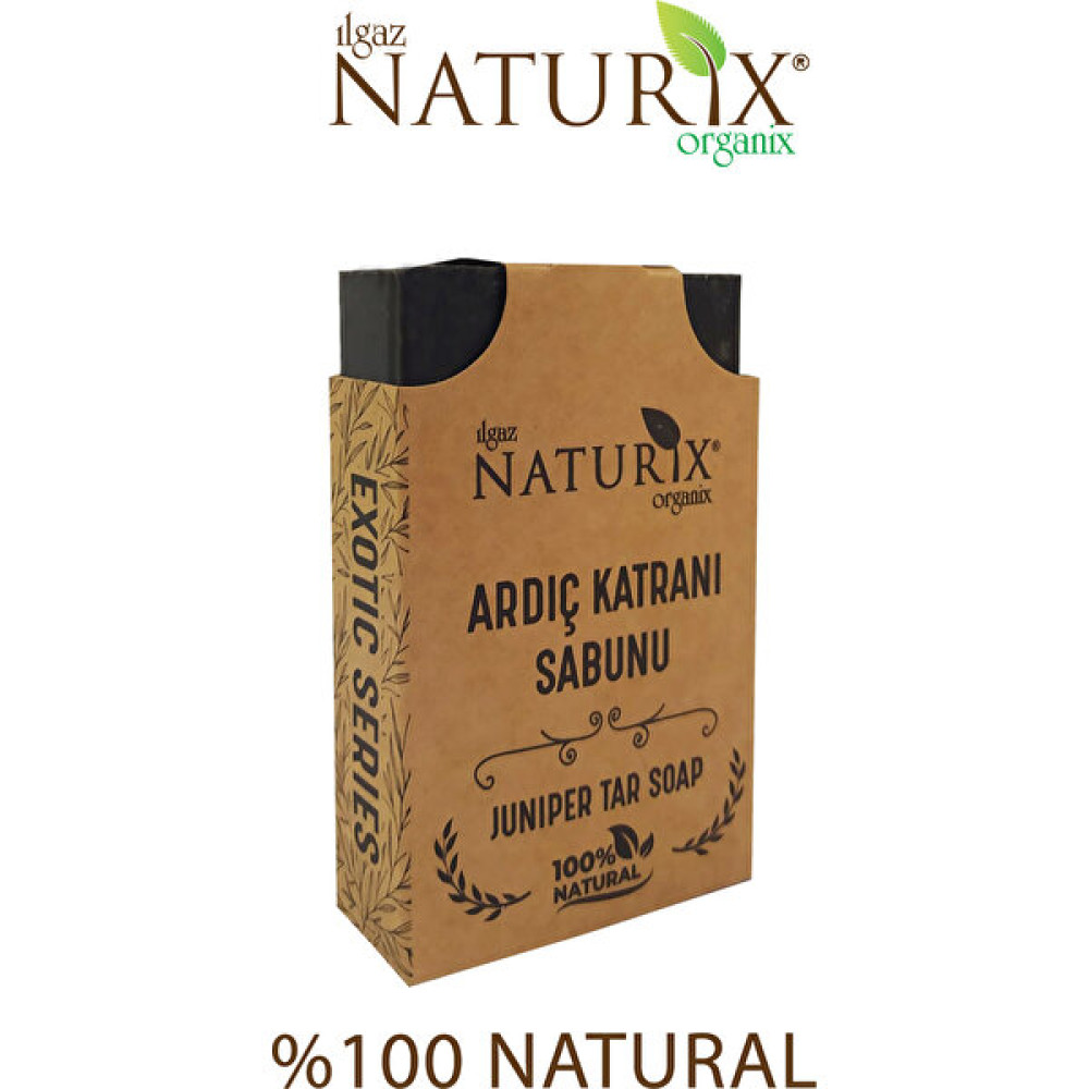Naturix %100 Doğal Ardıç Katran Sabun Akne Kurutucu Siyah Nokta ve Leke Karşıtı Natural Ardıç Katran Soap Sabunlar Fiyatı