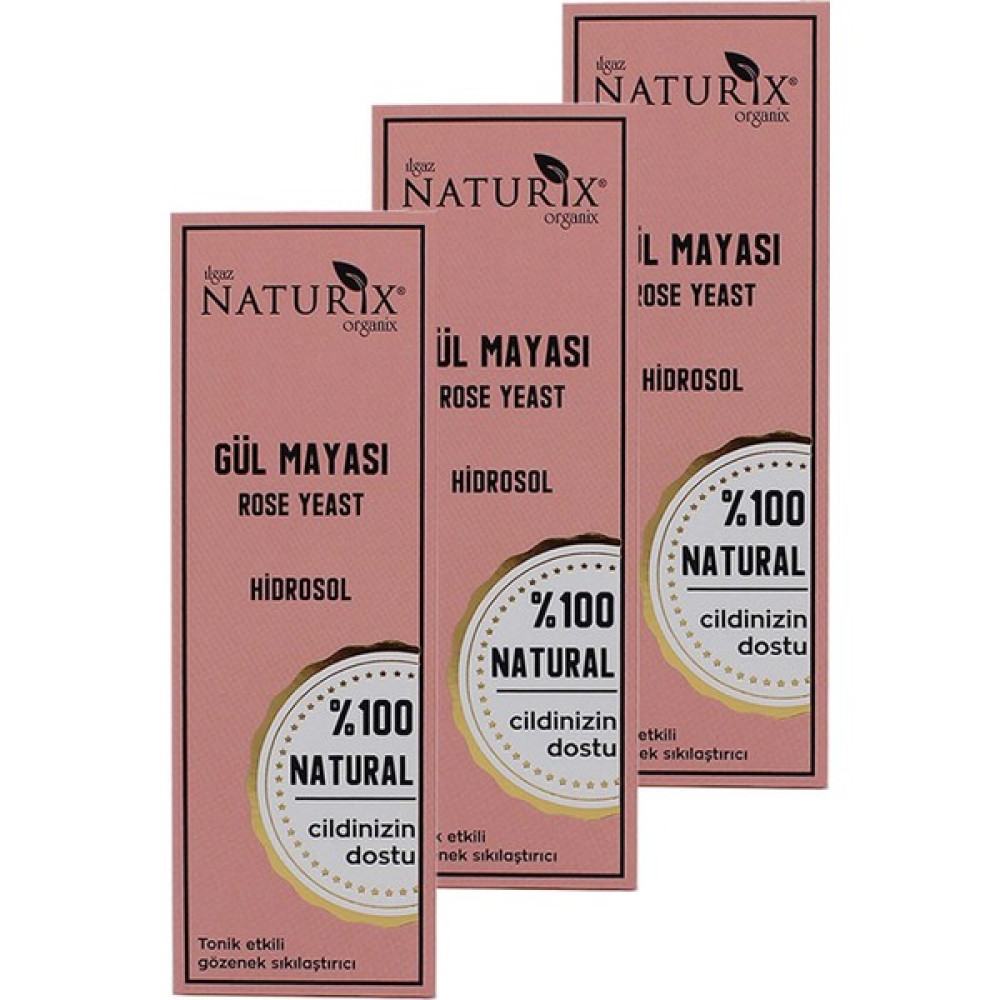 Naturix 3 Adet Tonik Etkili Onarıcı Cilt Sıkılaştırıcı Gül Mayası Rose Water %100 Doğal 250 ml Cilt Temizleme ve Peeling Fiyatı