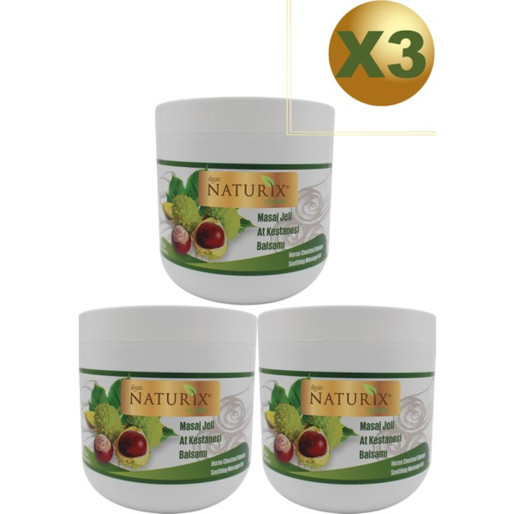Naturix At Kestanesi Masaj Jeli 500 Ml 3'Lü Horse Chestnut Masaj Balsamı Yoğun Jel Kıvam Bitkisel Yağlar Fiyatı