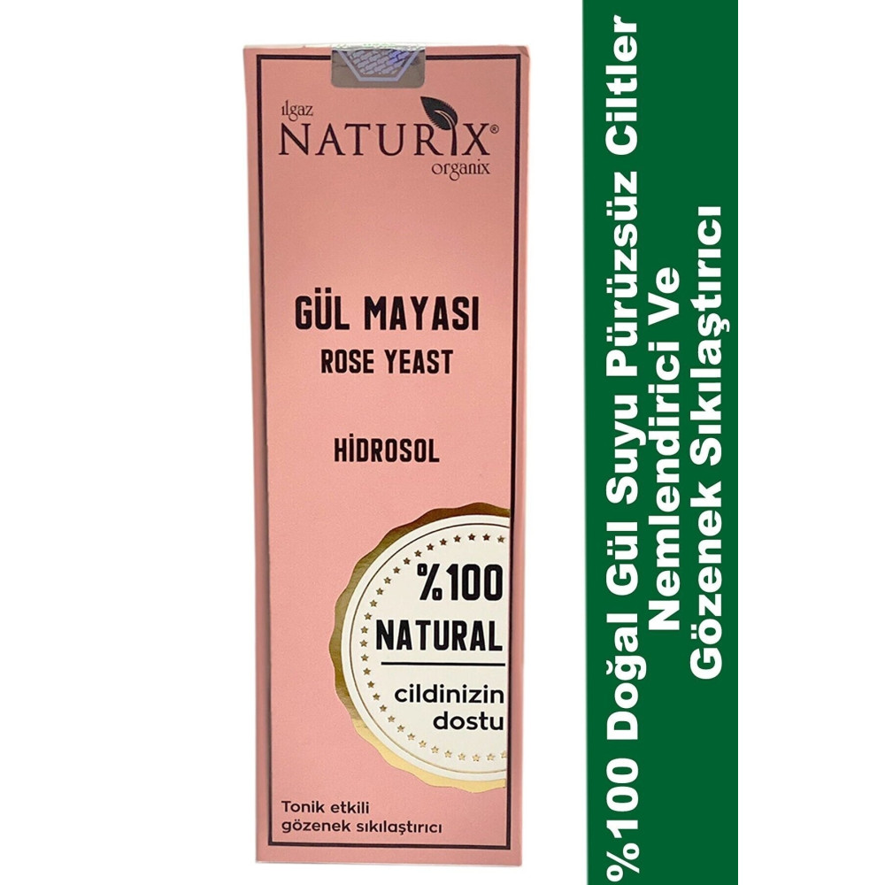 Naturix Doğal Akne Önleyici Gül Mayası Canlandırıcı Ve Gözenek Sıkılaştırıcı Gül Suyu 250ml Cilt ve Yüz Bakımı Fiyatı