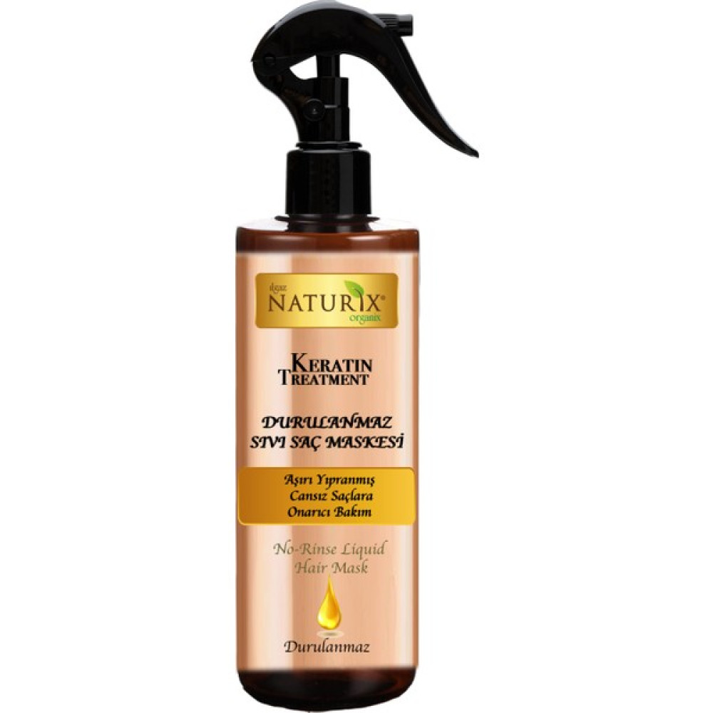 Naturix Keratin Özlü Sıvı Saç Bakım Maskesi 250 ml Durulanmaz Brazilya Fönü Onarıcı Kalıcı Saç Düzleştirici Saç Bakım Maskeleri & Serumlar & Spreyler Fiyatı