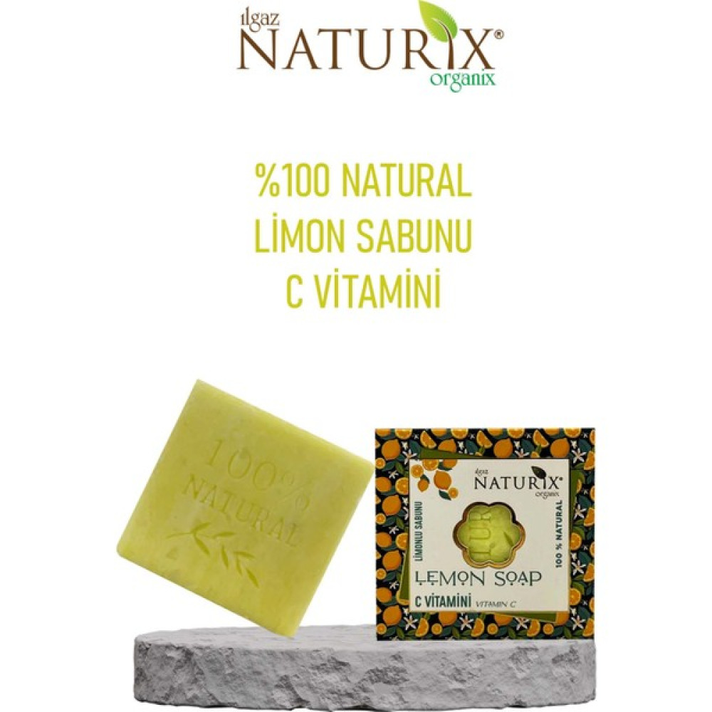 Naturix Natural Limon Sabunu Arındırıcı Sivilce Ve Siyah Nokta C Vitaminli 100 Doğal Lemon Soap Sabunlar Fiyatı