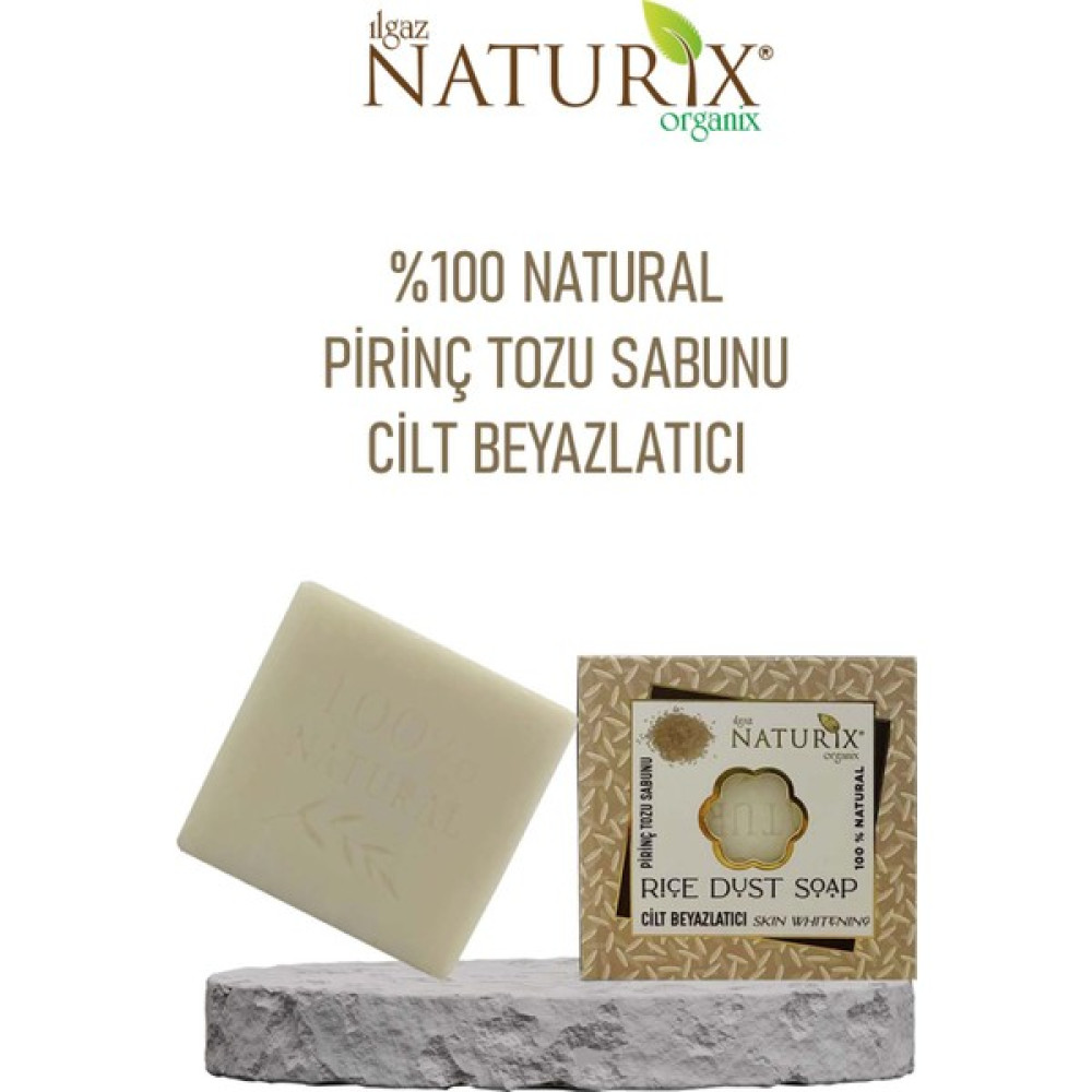 Naturix Natural Pirinç Tozu Sabun Cilt Beyazlatıcı Peeling Etkili 100 Doğal Rise Dust Soap Sabunlar Fiyatı