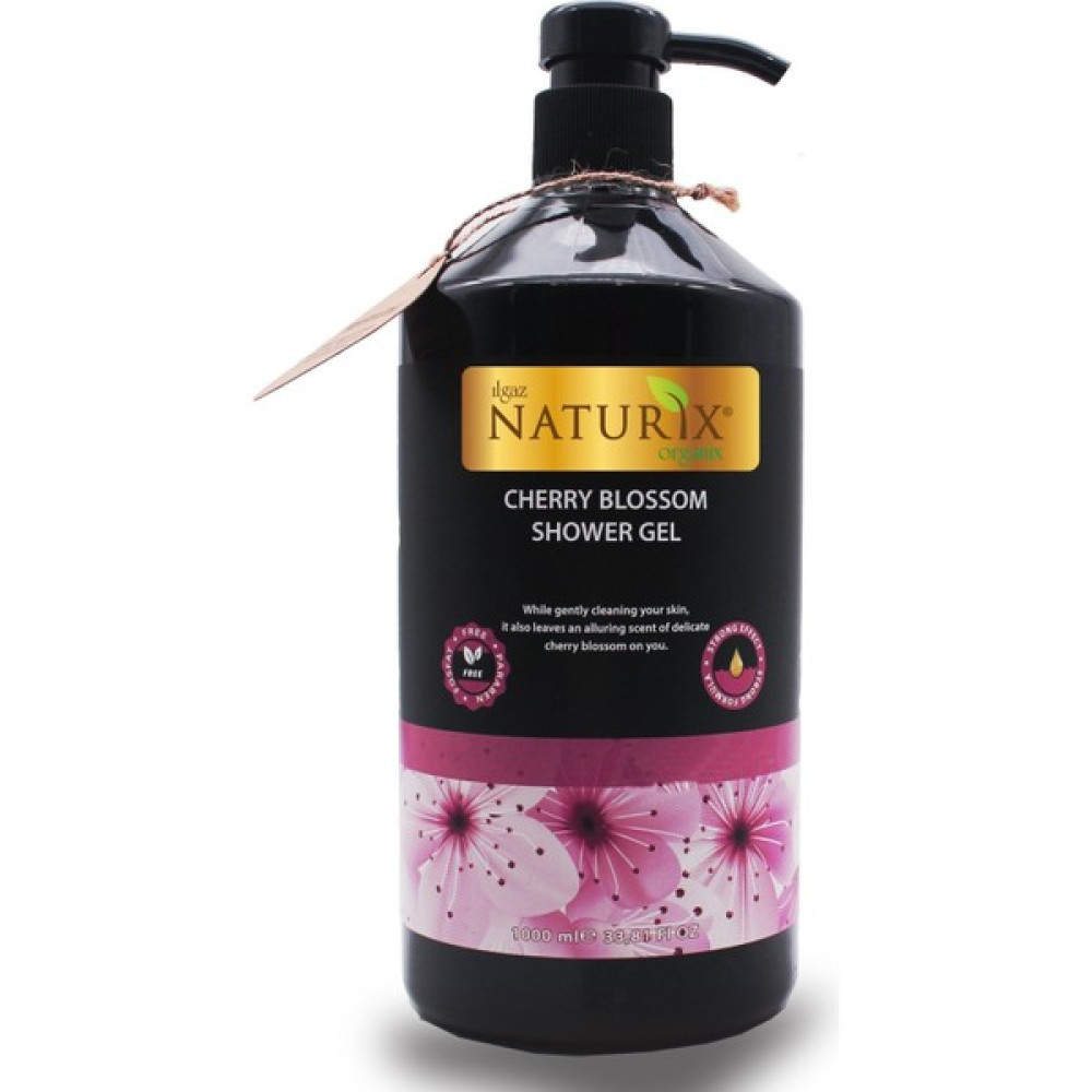 Naturix Organik Japon Kirazı Duş Jeli 1000 Ml Paraben Fosfat Içermez Büyük Boy Nemlendirici Duş Jeli Duş Jelleri ve Banyo Köpükleri Fiyatı