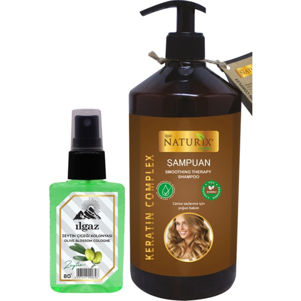 Naturix Saç Uzatan Formül Bitkisel Keratin Bakım Şampuan 600 ml + 50 ml Sprey Zeytin Çiçeği Kolonyası Şampuan ve Saç Kremi Fiyatı