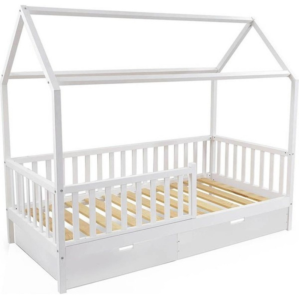 Naturkidz Montessorı Ev Yatak Çekm. 90 x 190 Beyaz - Ahşap - 90 x 190 cm Karyola Fiyatı