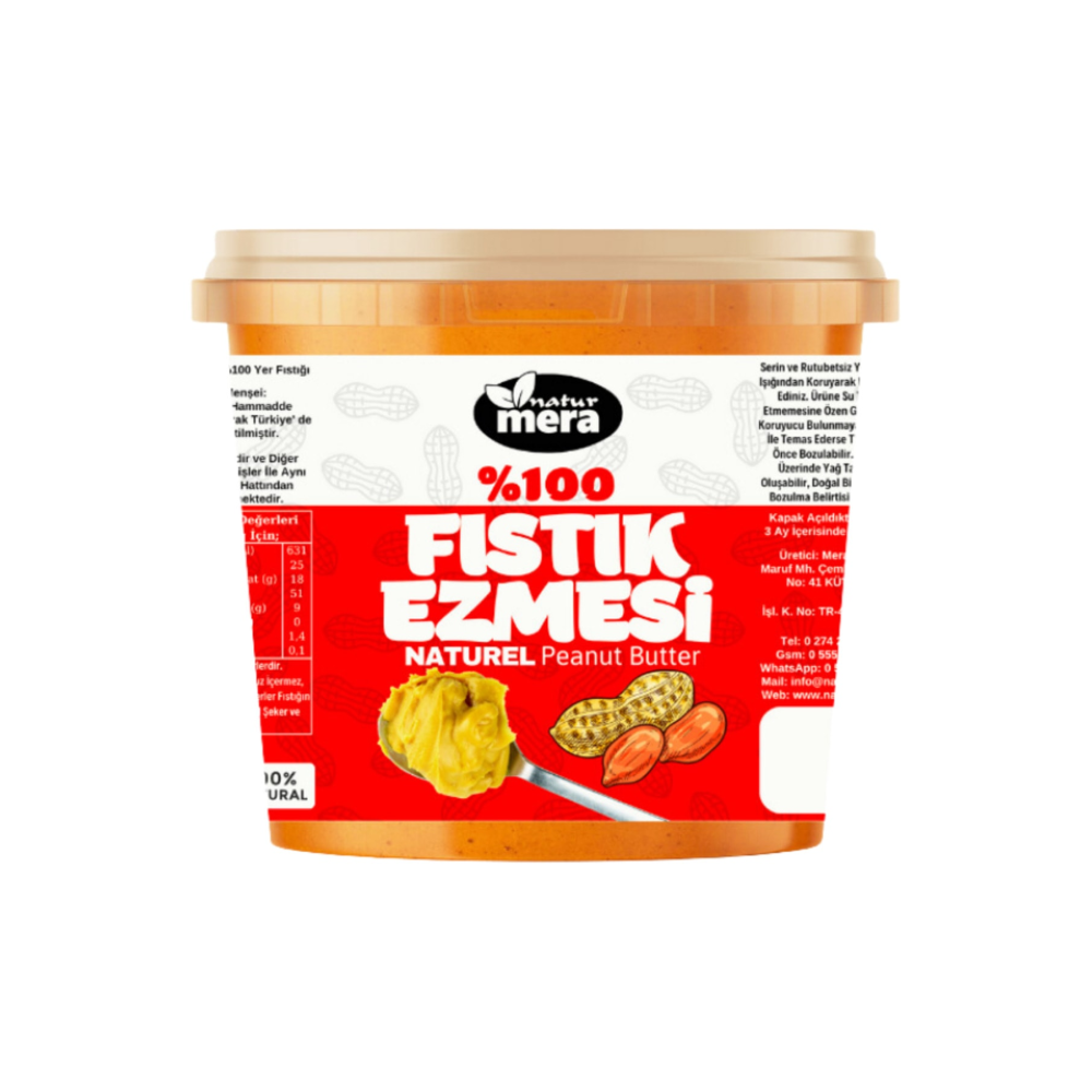 naturmera %100 Saf Şeker Ilavesiz Fıstık Ezmesi 1000 G Sürülebilir Fiyatı
