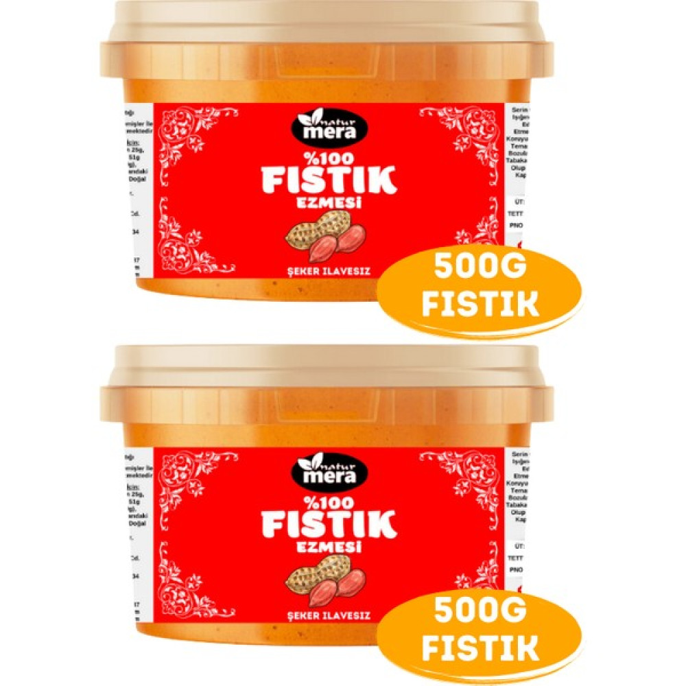 Naturmera %100 Saf Şeker Ilavesiz Fıstık Ezmesi 1000 G ( 500 G x 2 Adet ) - 1 kg Oto Boyaları Fiyatı