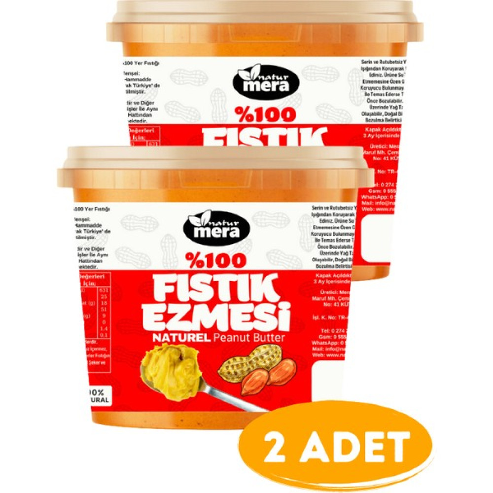 Naturmera %100 Saf Şeker Ilavesiz Fıstık Ezmesi 1000 G x 2 ( 2000 G ) - 2 kg Oto Boyaları Fiyatı