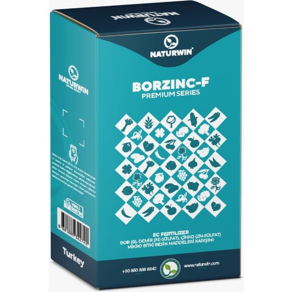 Naturwin Borzinc F (%6 Bor %11 Çinko %2 Demir) Toz Gübre 1 kg Gübre Fiyatı