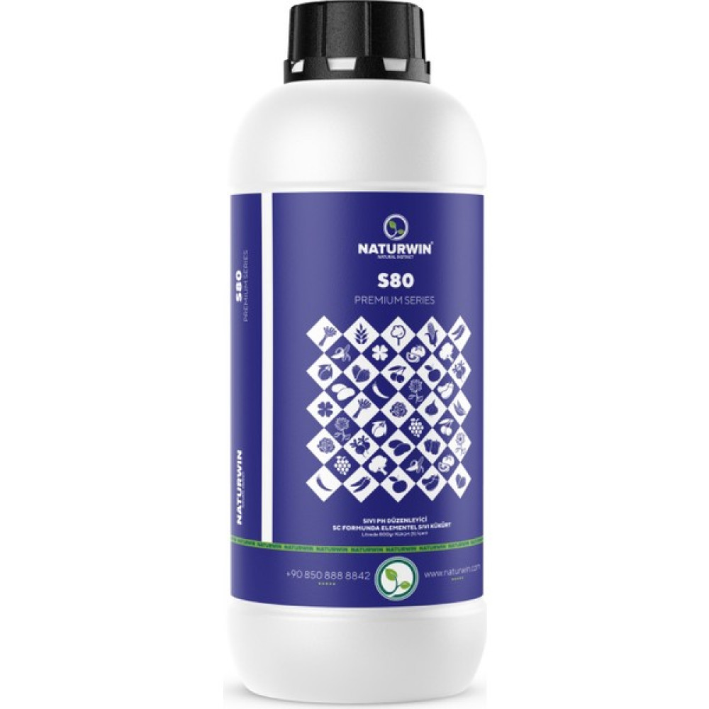 Naturwin S80 Sıvı Kükürt (Ph Düzenleyici-Tuzluluk Giderici-Kireç Kırıcı) 1 Litre - 1 LT Gübre Fiyatı