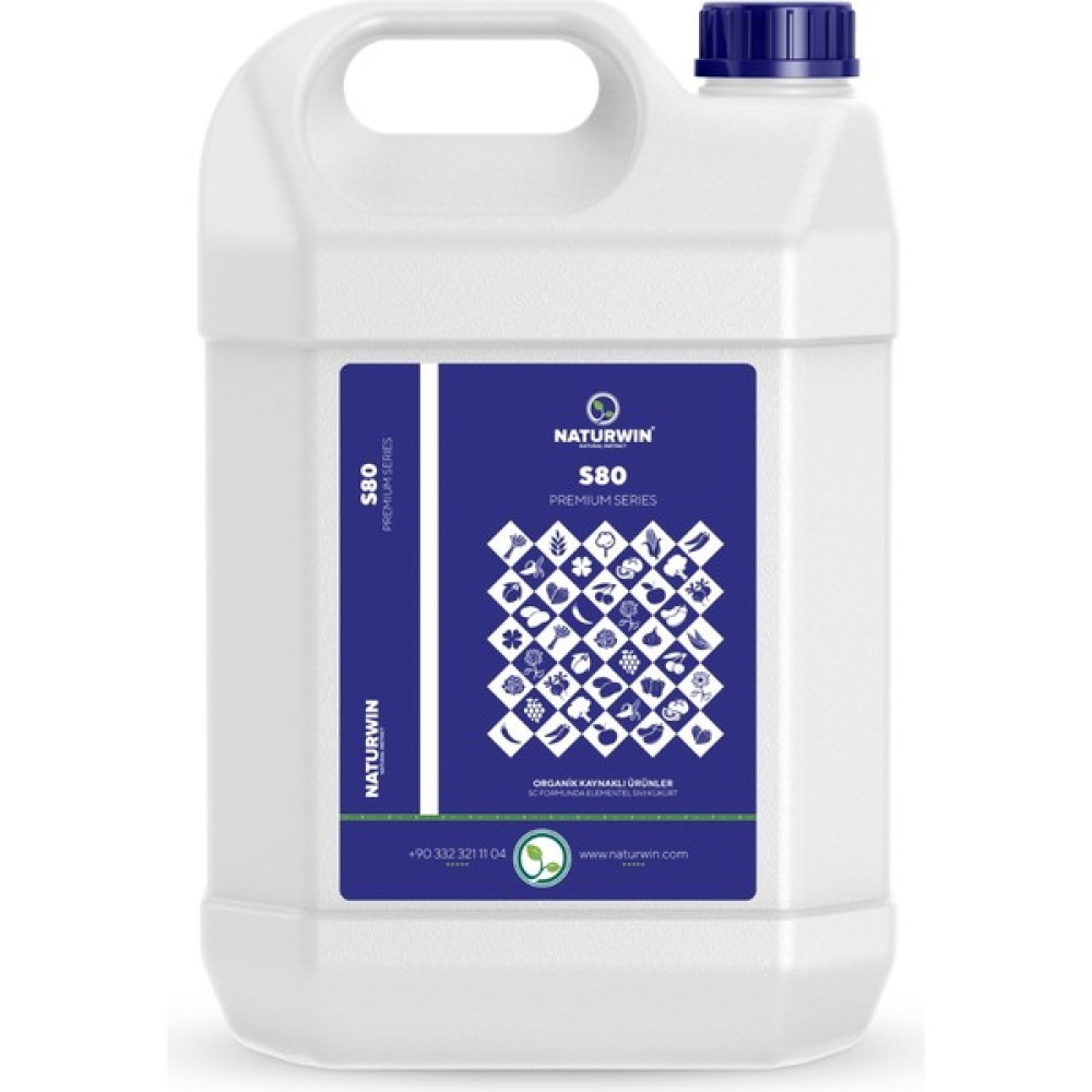 Naturwin S80 Sıvı Kükürt (Ph Düzenleyici-Tuzluluk Giderici-Kireç Kırıcı) 5 Litre - 5 LT Gübre Fiyatı