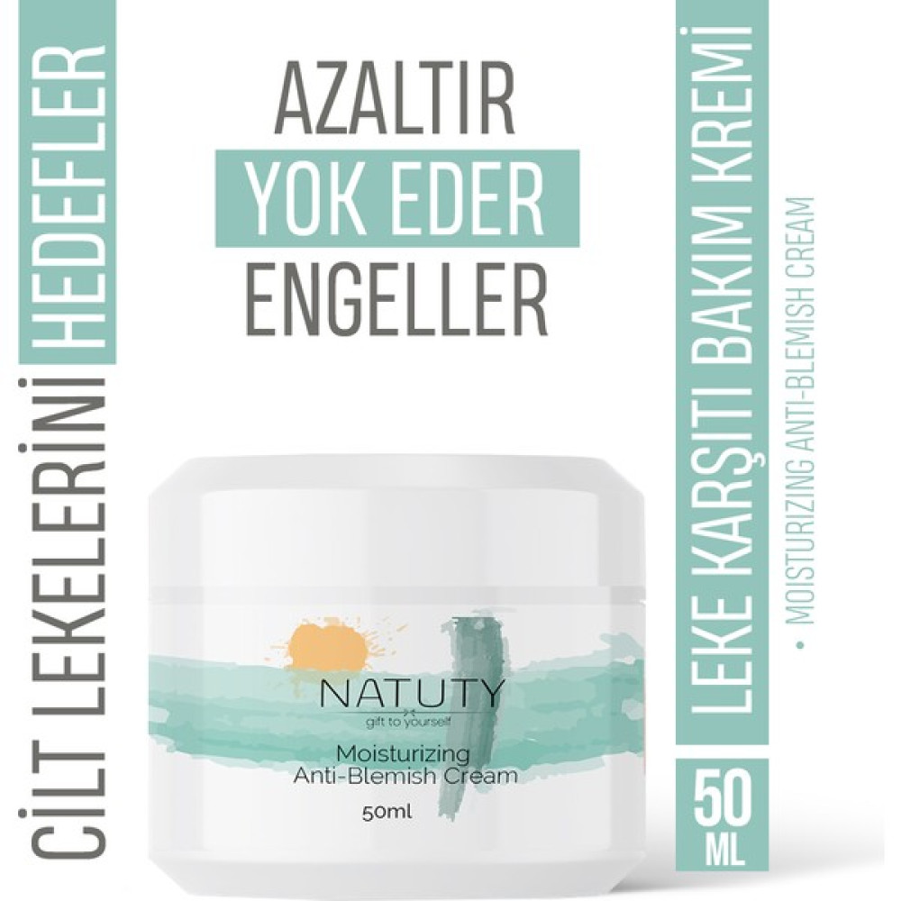 Natuty Koyu Leke Karşıtı Ton Eşitleyici Nemlendirici Cilt-Yüz Bakım Kremi 50 ml Leke Kremi Fiyatı