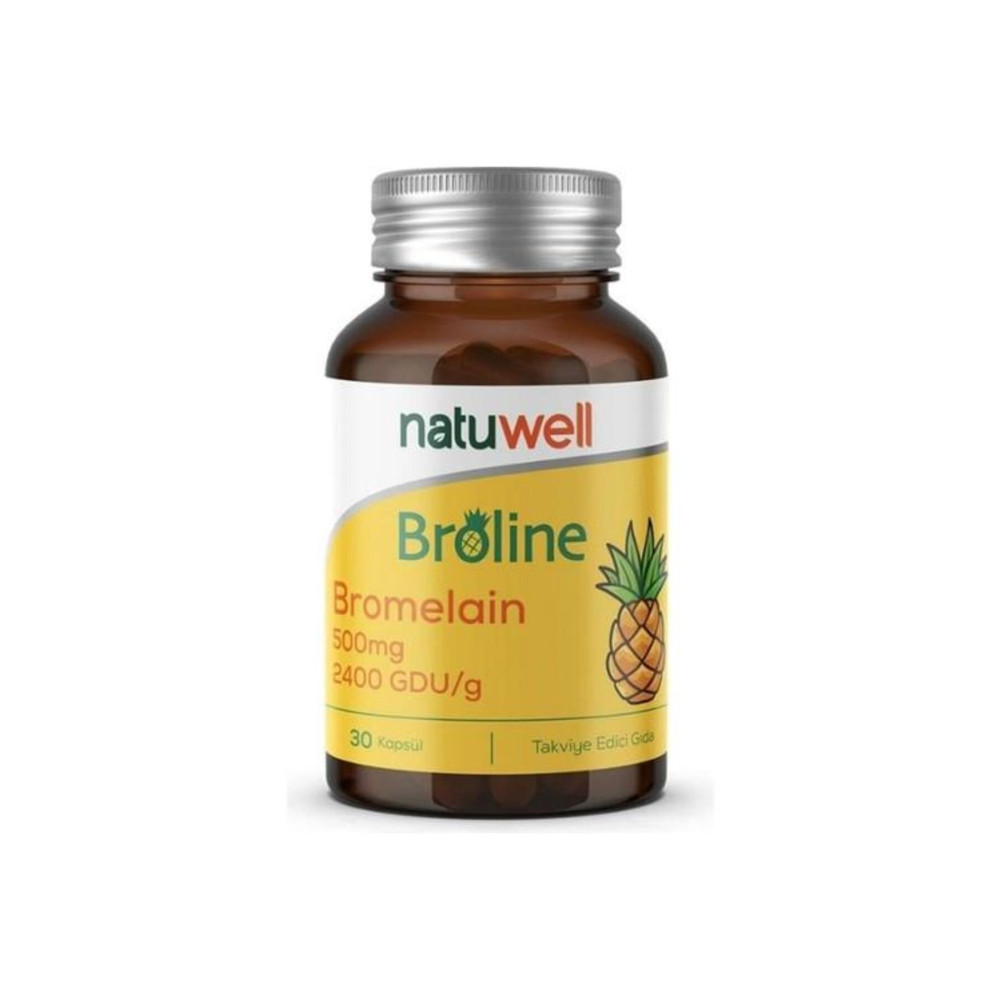 Natuwell Broline Bromelain 500 Mg 2400 Gdu 30 Kapsül. Sağlık / Diyet Fiyatı