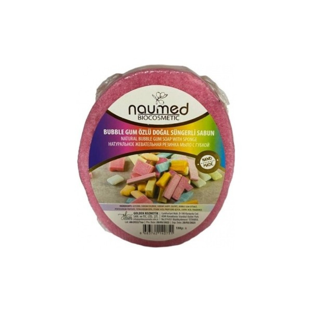 Naumed Buble Gum Özlü Doğal Süngerli Sabun 130 gr Sabunlar Fiyatı