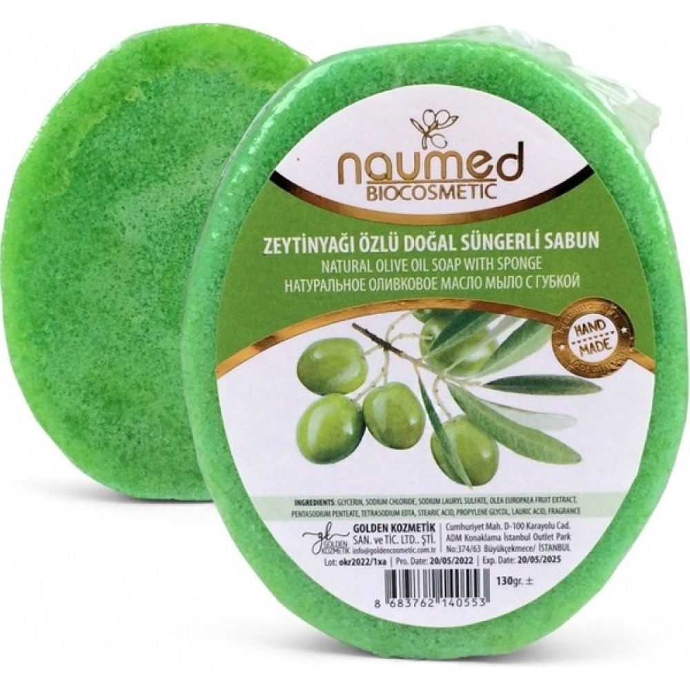 Naumed Zeytinyağı Özlü Doğal Süngerli Sabun 130gr - 1 Oto Boyaları Fiyatı