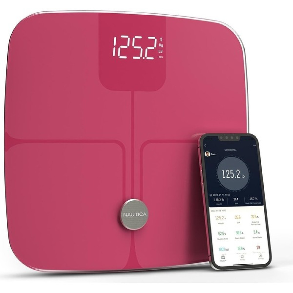 Nautica Classic Collection Plus Vücut Analizli Akıllı Bluetooth Tartı Baskül Kırmızı Oto Boyaları Fiyatı