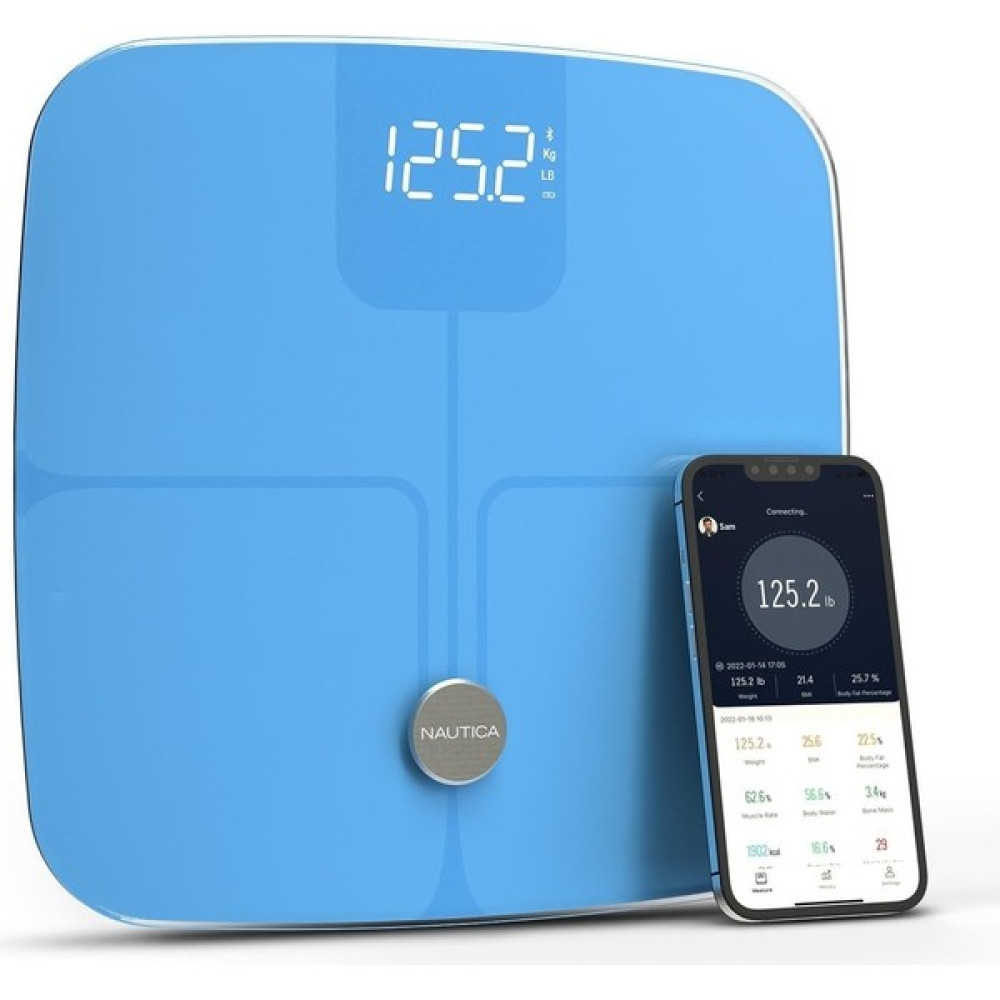Nautica Classic Collection Plus Vücut Analizli Akıllı Bluetooth Tartı Baskül Mavi Oto Boyaları Fiyatı