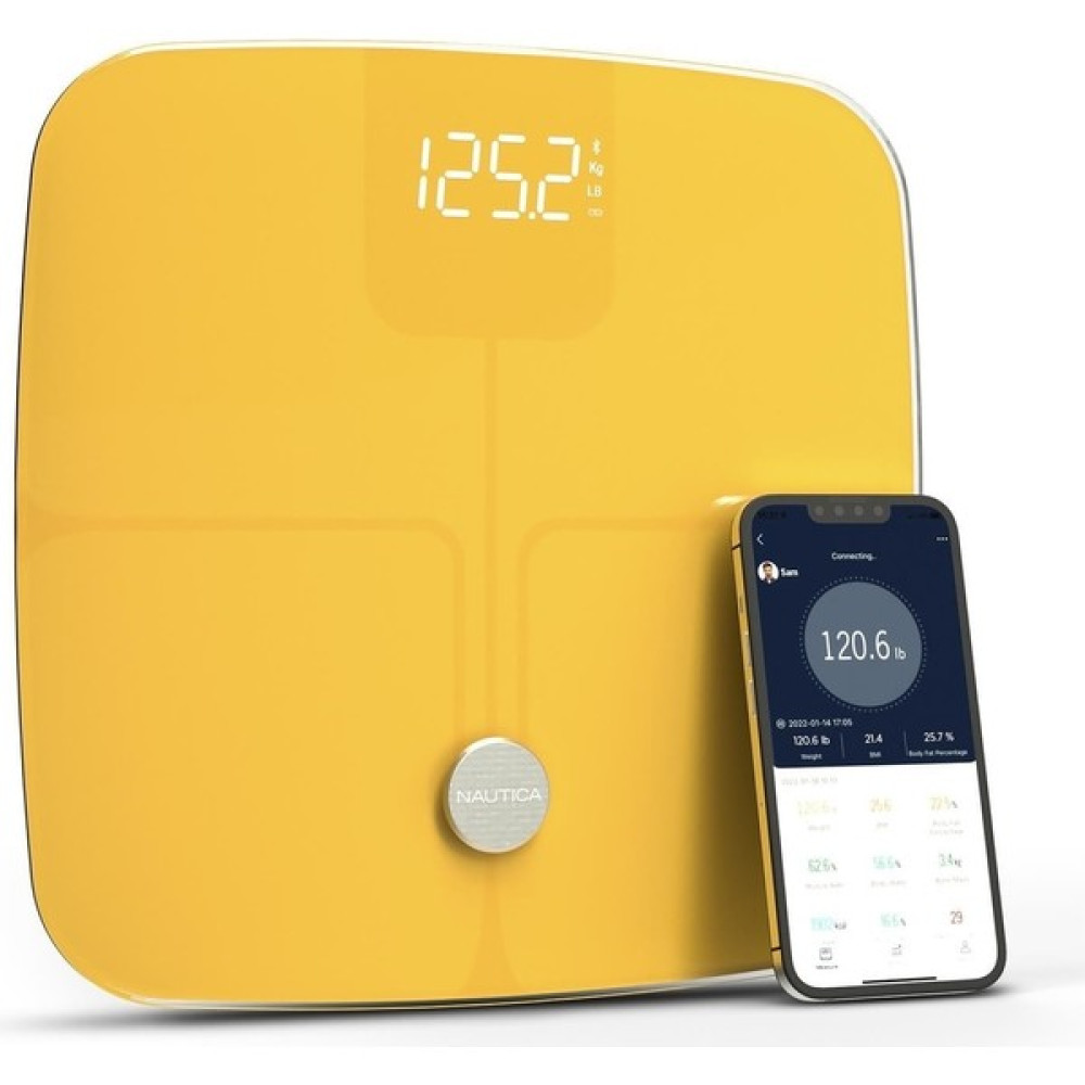 Nautica Classic Collection Plus Vücut Analizli Akıllı Bluetooth Tartı Baskül Sarı Oto Boyaları Fiyatı
