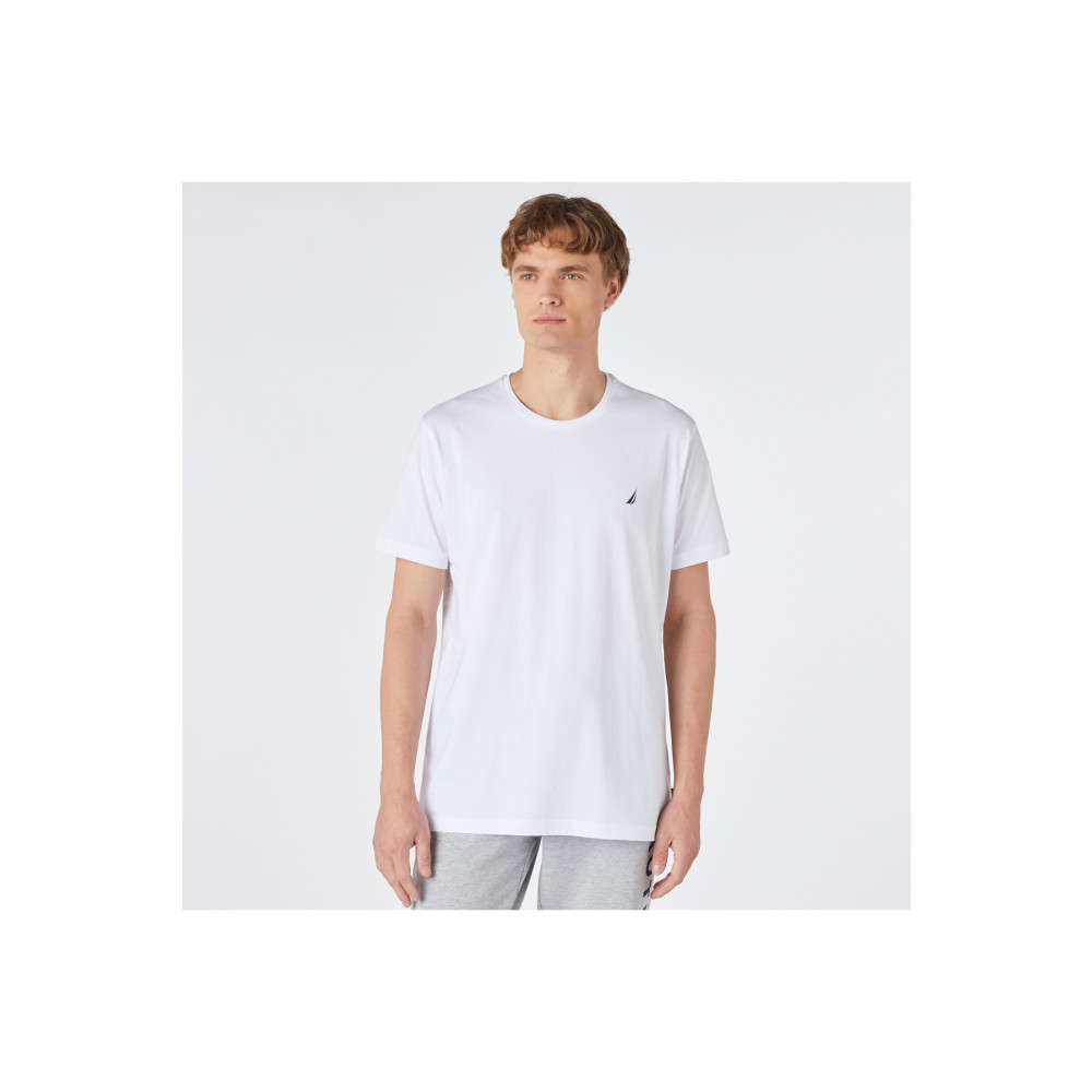 Nautica Erkek Beyaz Standart Fıt Kısa Kollu T-shırt L Beden Bayan T-shirt Fiyatı